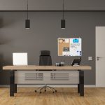 Tabla 2in1, panou pluta si whiteboard, 45 x 60 x 7 cm, Relaxdays - imagine 2