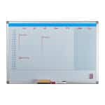Planificator saptamanal/ore, Whiteboard, magnetic, suport accesorii, 60 x 90 x 5 cm