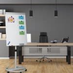 Tabla 2in1 mobila, whiteboard si flipchart, reglabila, 100 x 70 cm, Relaxdays - imagine 2