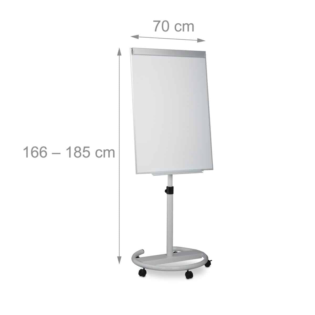 Tabla 2in1 mobila, whiteboard si flipchart, reglabila, 100 x 70 cm, Relaxdays - imagine 4