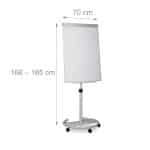 Tabla 2in1 mobila, whiteboard si flipchart, reglabila, 100 x 70 cm, Relaxdays - imagine 4
