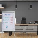 Flipchart 50 de coli hartie dictando, 81 x 57,5 ​​x 0,5 cm, Relaxdays - imagine 2