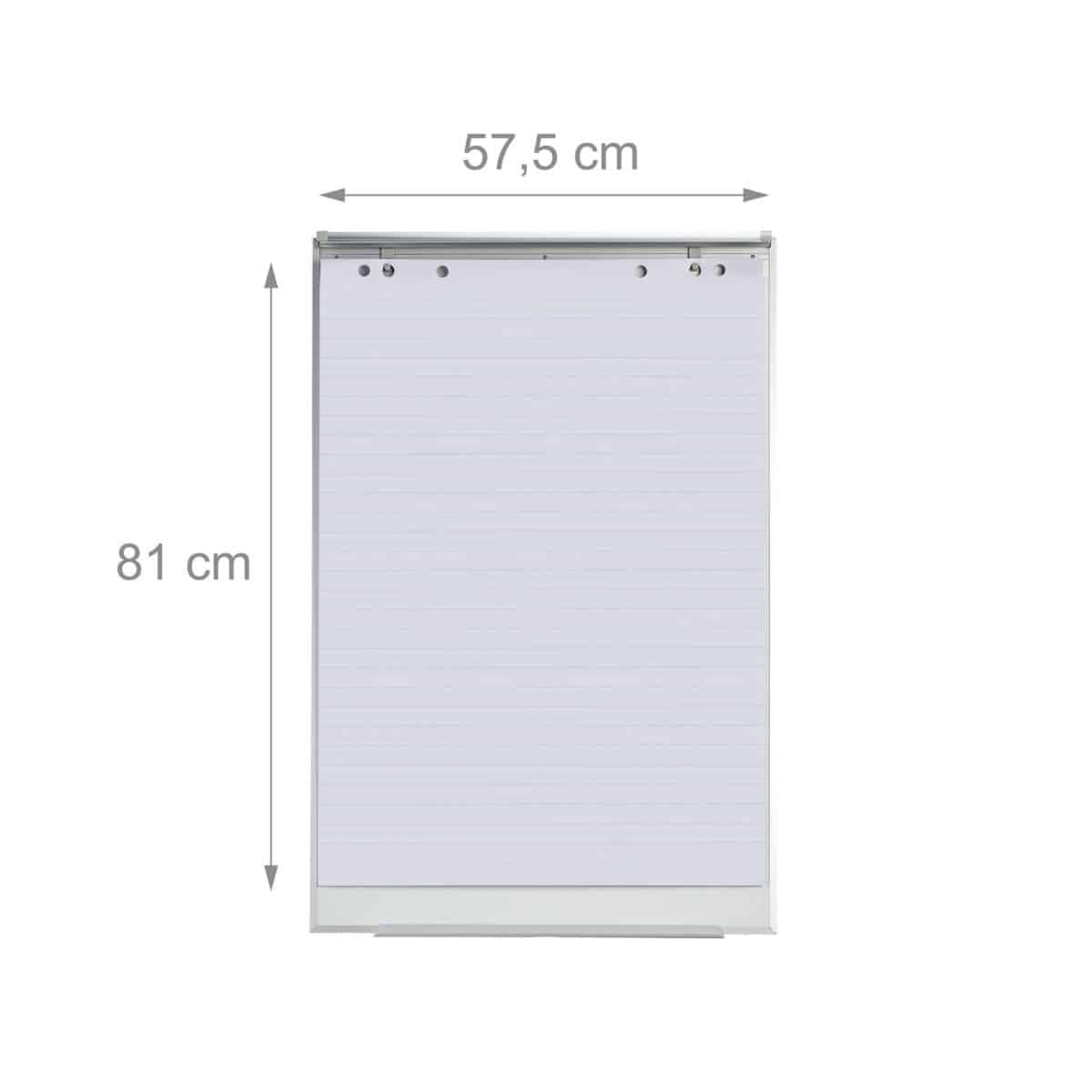 Flipchart 50 de coli hartie dictando, 81 x 57,5 ​​x 0,5 cm, Relaxdays - imagine 4