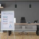 Flipchart 50 de coli hartie matematica, 81 x 57,5 ​​x 0,5 cm, Relaxdays - imagine 2