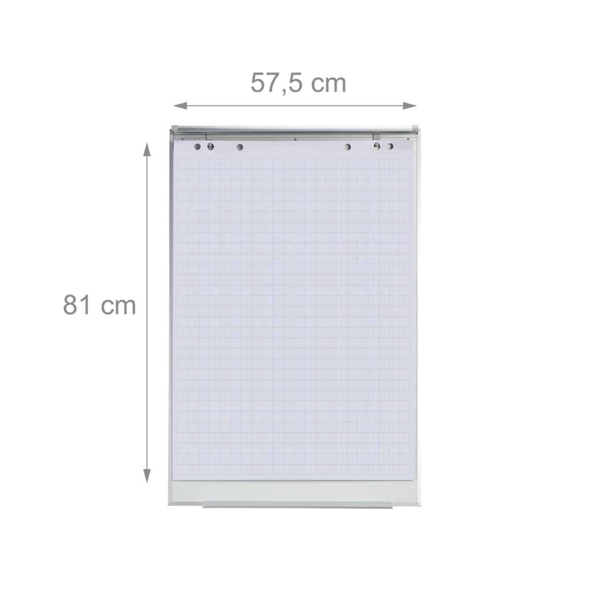 Flipchart 50 de coli hartie matematica, 81 x 57,5 ​​x 0,5 cm, Relaxdays - imagine 4