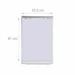 Flipchart 50 de coli hartie matematica, 81 x 57,5 ​​x 0,5 cm, Relaxdays - imagine 4