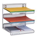 Organizator metalic, de birou/perete, 3 compartimente, 32 x 33 x 25 cm