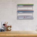 Organizator metalic, de birou/perete, 3 compartimente, 32 x 33 x 25 cm - imagine 2