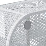 Organizator metalic pentru birou, 9 compartimente, sertar, alb, 10,5 x 22 x 11 cm - imagine 7