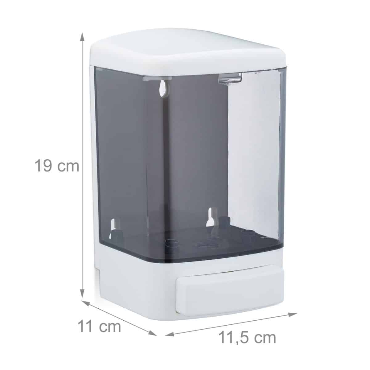 Dozator sapun lichid, 1 L, 4 etichete incluse, plastic, 19 x 11,5 x 11 cm - imagine 4