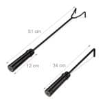 Set 2 accesorii pentru semineu, otel, negru - imagine 3