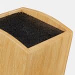 Bloc de cutite gol din bambus, 25,5 x 11,5 x 18 cm, natur - imagine 7