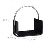 Suport lemne pentru soba sau semineu, 43,5 x 40,5 x 30 cm - imagine 4