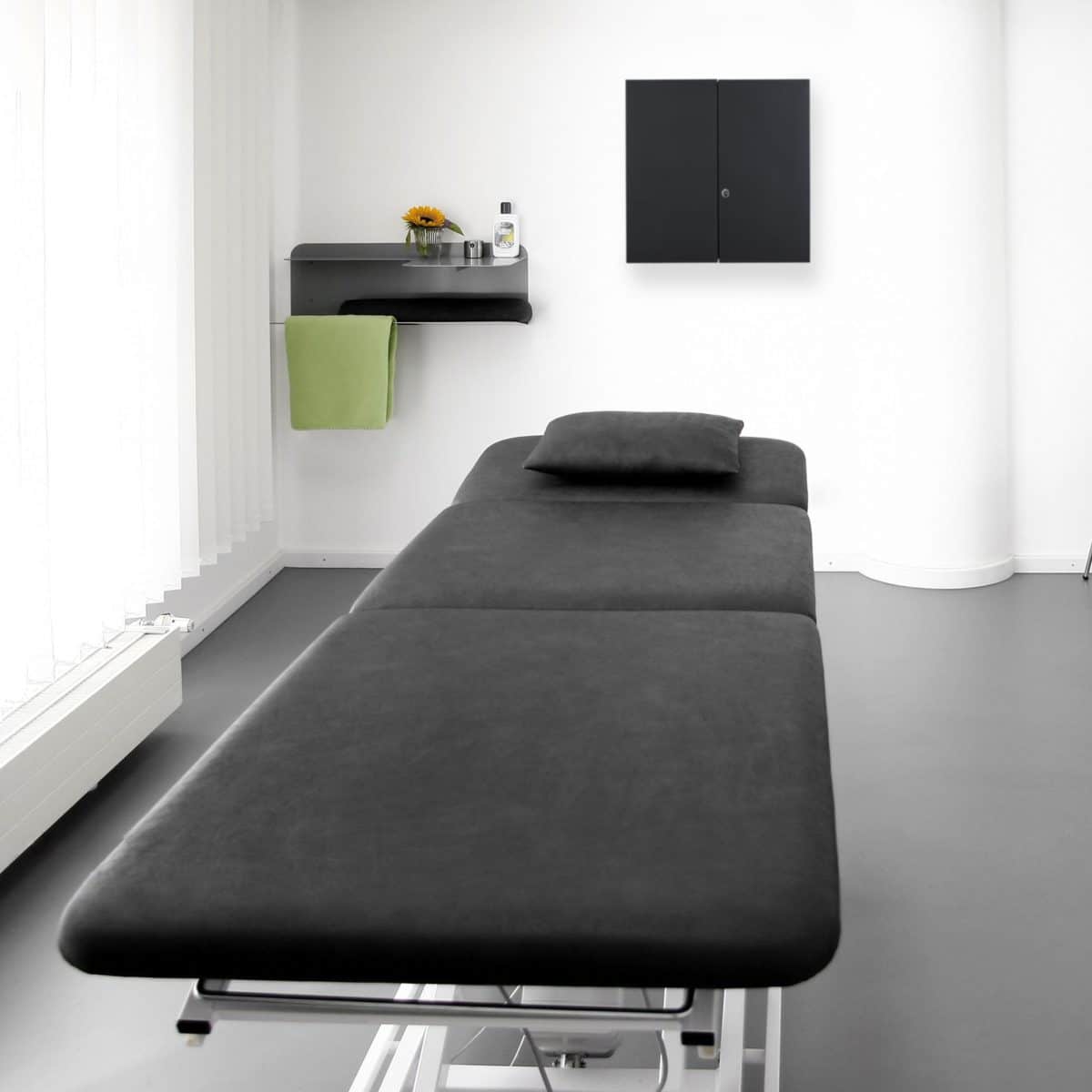 Dulap pentru medicamente XXL, 11 compartimente, inchidere magnetica, otel, negru,  53,5 x 53 x 19 cm - imagine 6