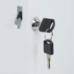 Dulap pentru medicamente XXL, 11 compartimente, inchidere magnetica, otel, alb/negru, 53,5 x 53 x 19 cm - imagine 6