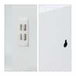 Dulap pentru medicamente XXL, 11 compartimente, inchidere magnetica, otel, alb/negru, 53,5 x 53 x 19 cm - imagine 7