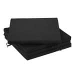 Set pernute, pentru scaun, 4 bucati, negru, 3 x 39,5 x 39,5 cm, Relaxdays