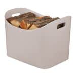 Suport lemne pentru soba sau semineu, 36 x 53,5 x 41 cm XL, gri deschis