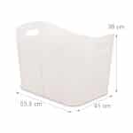 Suport lemne pentru soba sau semineu,  36 x 53,5 x 41 cm, crem - imagine 2