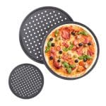 Set 3 tavi pentru pizza Relaxdays, negru, 1 x 32 cm
