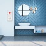 Dulap pentru medicamente, 3 rafturi, otel, alb/rosu, 60 x 30 x 12 cm - imagine 4