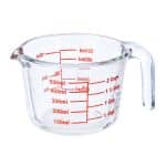 Cana gradata, 500 ml, transparent, sticla borosilicata