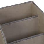Organizator de birou/cosmetice, 6 compartimente si un sertar, gri - imagine 7