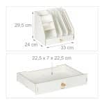 Organizator de birou, 8 compartimente si un sertar, alb, 29,5 x 33 x 24 cm - imagine 4