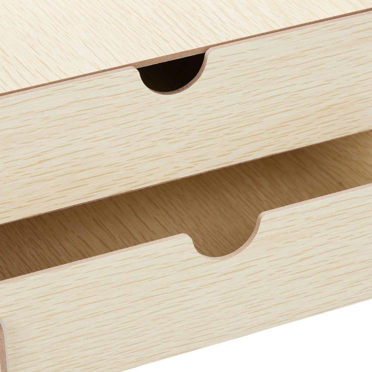 Organizator de birou, 3 compartimente si 2 sertare, alb, Relaxdays - imagine 7