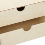 Organizator de birou, 3 compartimente si 2 sertare, alb, Relaxdays - imagine 7
