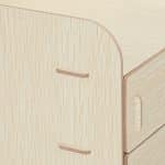 Organizator de birou, 3 compartimente si 2 sertare, alb, Relaxdays - imagine 8