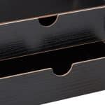 Organizator de birou, 3 compartimente si 2 sertare, negru, Relaxdays - imagine 4