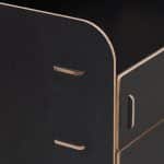 Organizator de birou, 3 compartimente si 2 sertare, negru, Relaxdays - imagine 5