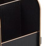 Organizator de birou, 3 compartimente si 2 sertare, negru, Relaxdays - imagine 6