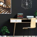 Organizator documente, format A4, MDF, 6 compartimente, negru, Relaxdays - imagine 2