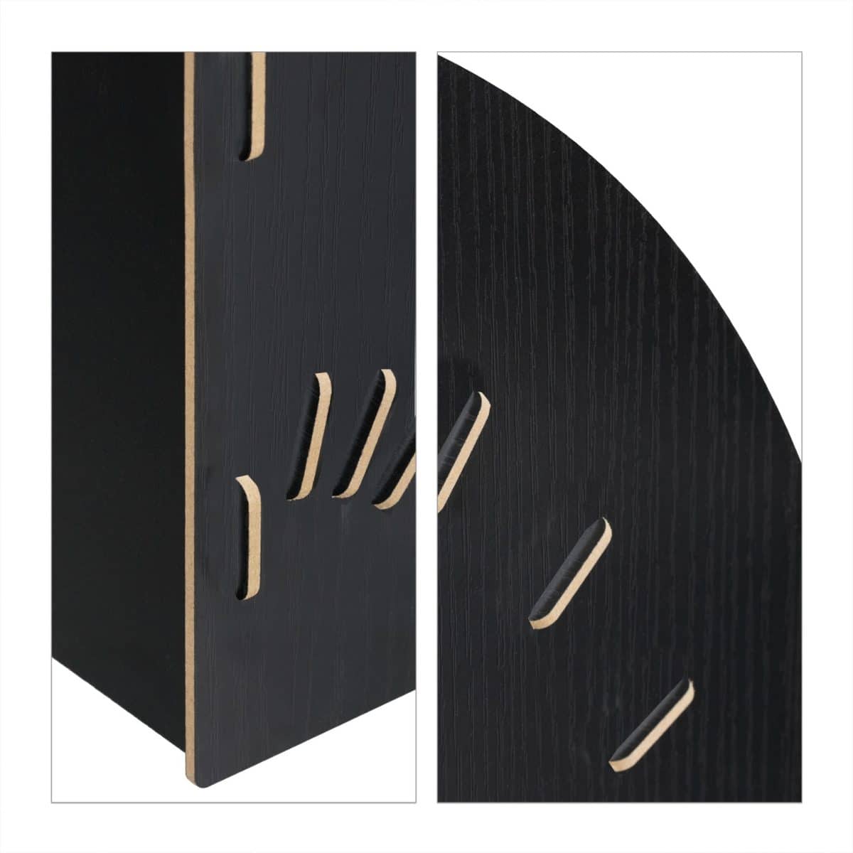 Organizator documente, format A4, MDF, 6 compartimente, negru, Relaxdays - imagine 6