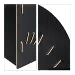 Organizator documente, format A4, MDF, 6 compartimente, negru, Relaxdays - imagine 6