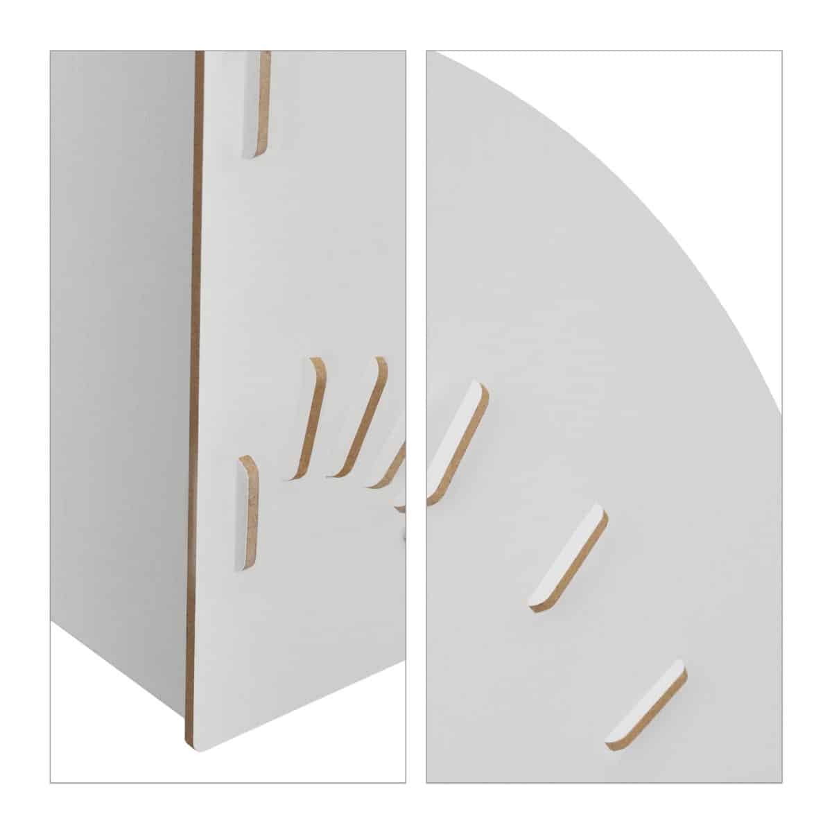 Organizator documente, format A4, MDF, 6 compartimente, alb, Relaxdays - imagine 6