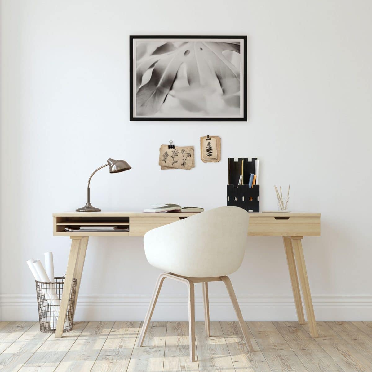 Organizator documente, format A4, MDF, 2 compartimente, alb, Relaxdays - imagine 5
