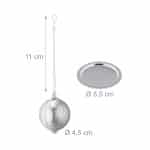 Set 2 infuzoare pentru ceai, pliabile,  17 x 4,5 cm, argintiu - imagine 3