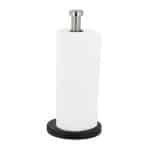 Suport pentru servetele de bucatarie sau pentru hartie igienica, otel inoxidabil, argintiu/negru, 35 x 15 cm