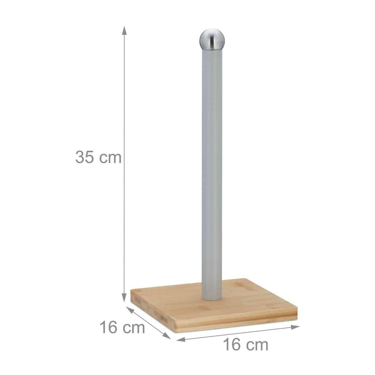 Suport pentru rola servetele de bucatarie, bambus, 35 x 16 x 16 cm - imagine 4