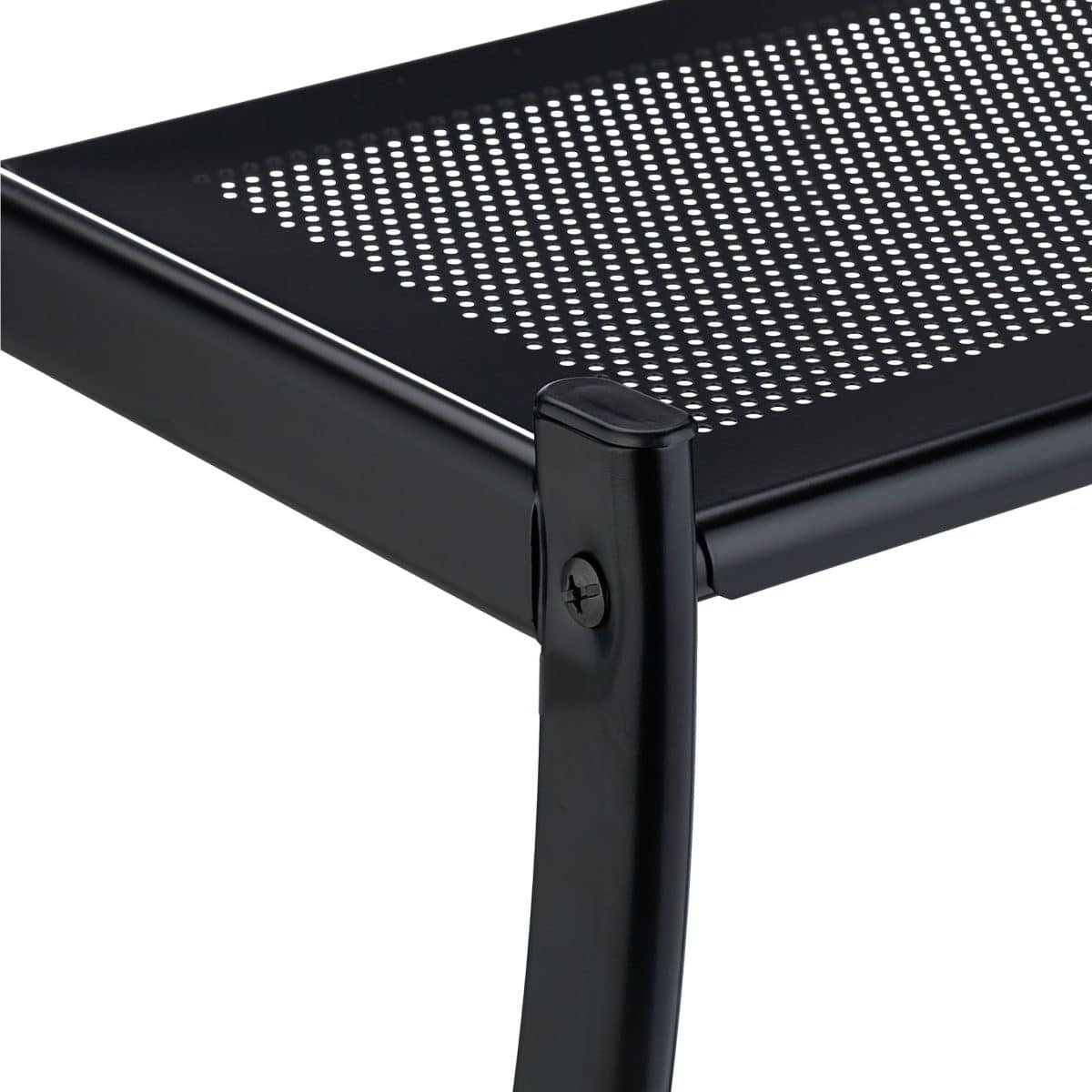 Suport prosoape de perete cu raft, negru, otel, 44 x 56,5 x 23 cm - imagine 6