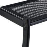 Suport prosoape de perete cu raft, negru, otel, 44 x 56,5 x 23 cm - imagine 6