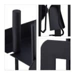Suport cu 4 ustensile pentru semineu/soba, 60 x 22, 5 x 16 cm, negru - imagine 6