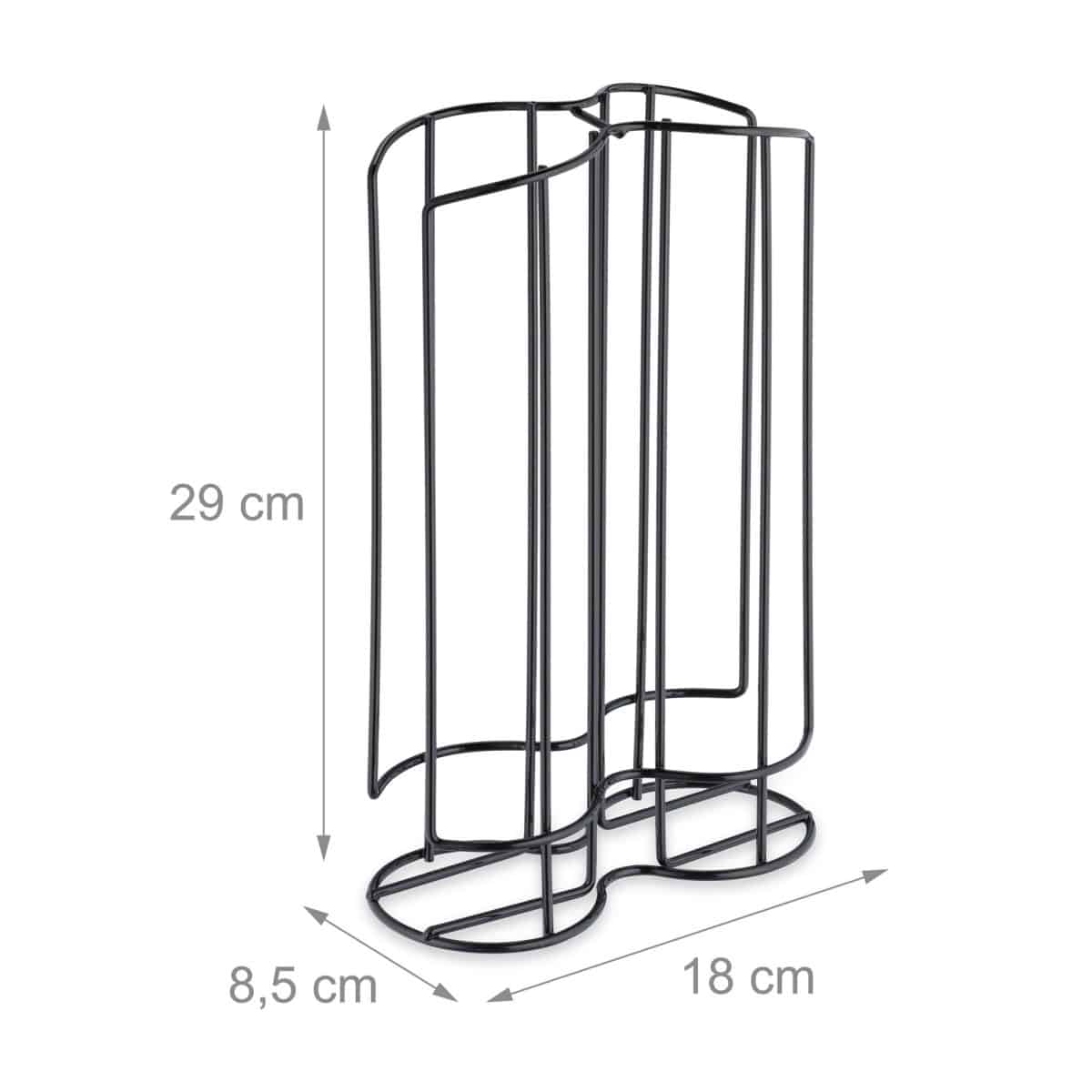 Suport vertical pentru 32 capsule cafea, 29 x 18 x 8,5 cm, negru - imagine 4