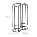 Suport vertical pentru 32 capsule cafea, 29 x 18 x 8,5 cm, negru - imagine 4