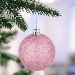 Decoratiuni brad, set de 72 piese, pentru Craciun, roz pal, NEW 9 - imagine 3