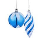 Decoratiuni brad, set de 72 piese, pentru Craciun, albastru, NEW 9 - imagine 2
