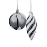 Decoratiuni brad, set de 72 piese, pentru Craciun, negru, NEW 9 - imagine 2